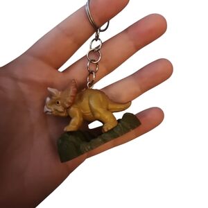 Dinosaur Keychain with Green Base